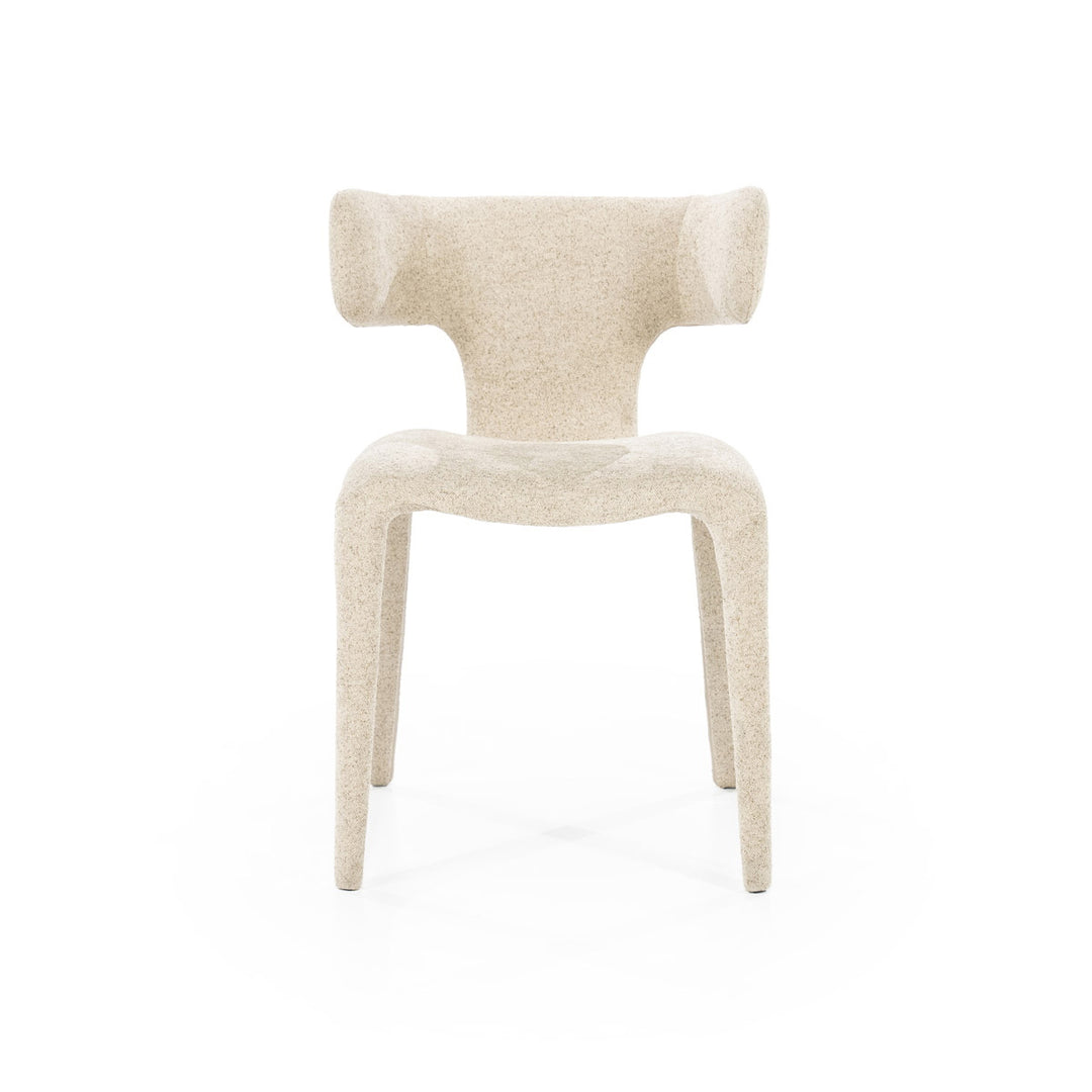 Stoel Dave – stof, metaal & hout taupe porto