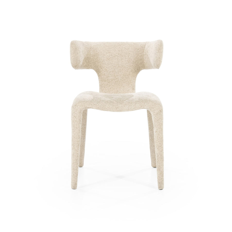 Stoel Dave – stof, metaal & hout taupe porto