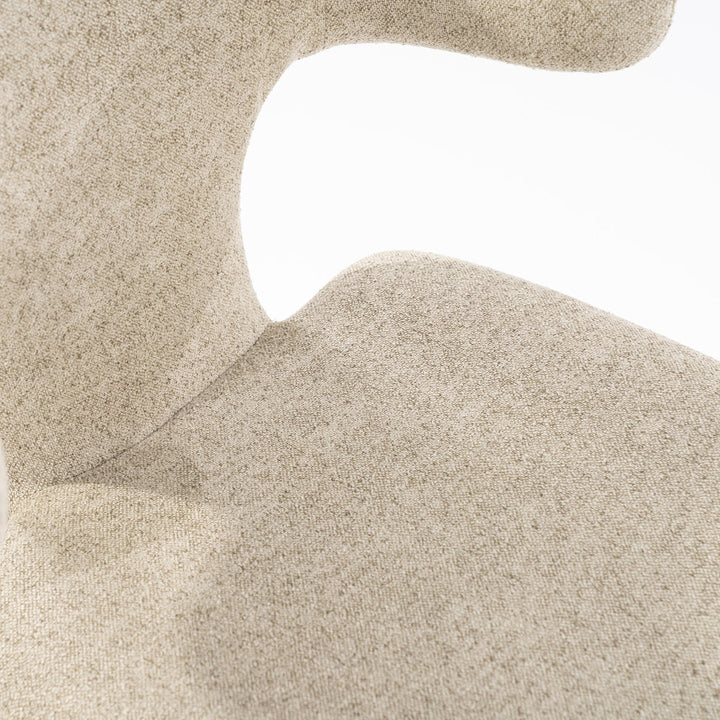 Stoel Dave – stof, metaal & hout taupe porto