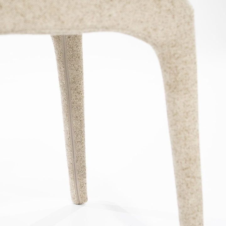 Stoel Dave – stof, metaal & hout taupe porto