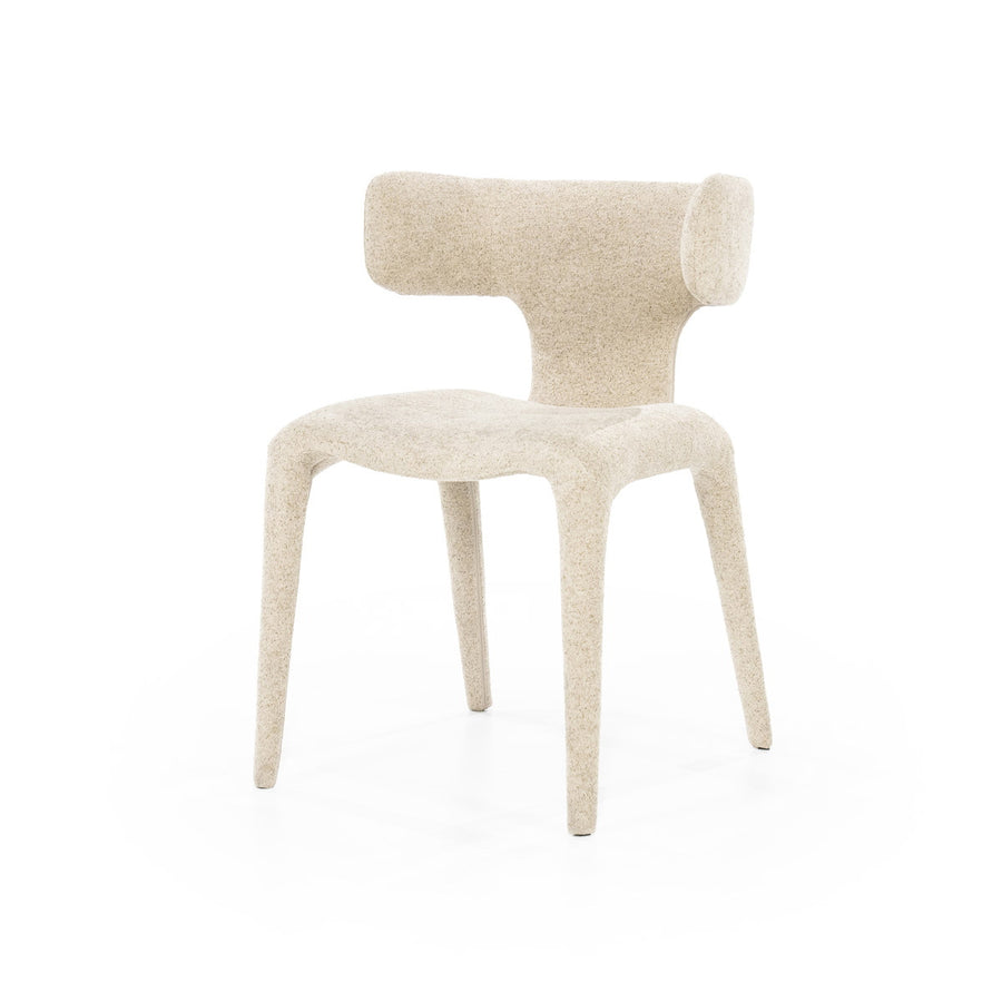 Stoel Dave – stof, metaal & hout taupe porto