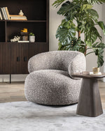 Fauteuil Maeve – stof & metaal taupe maywood