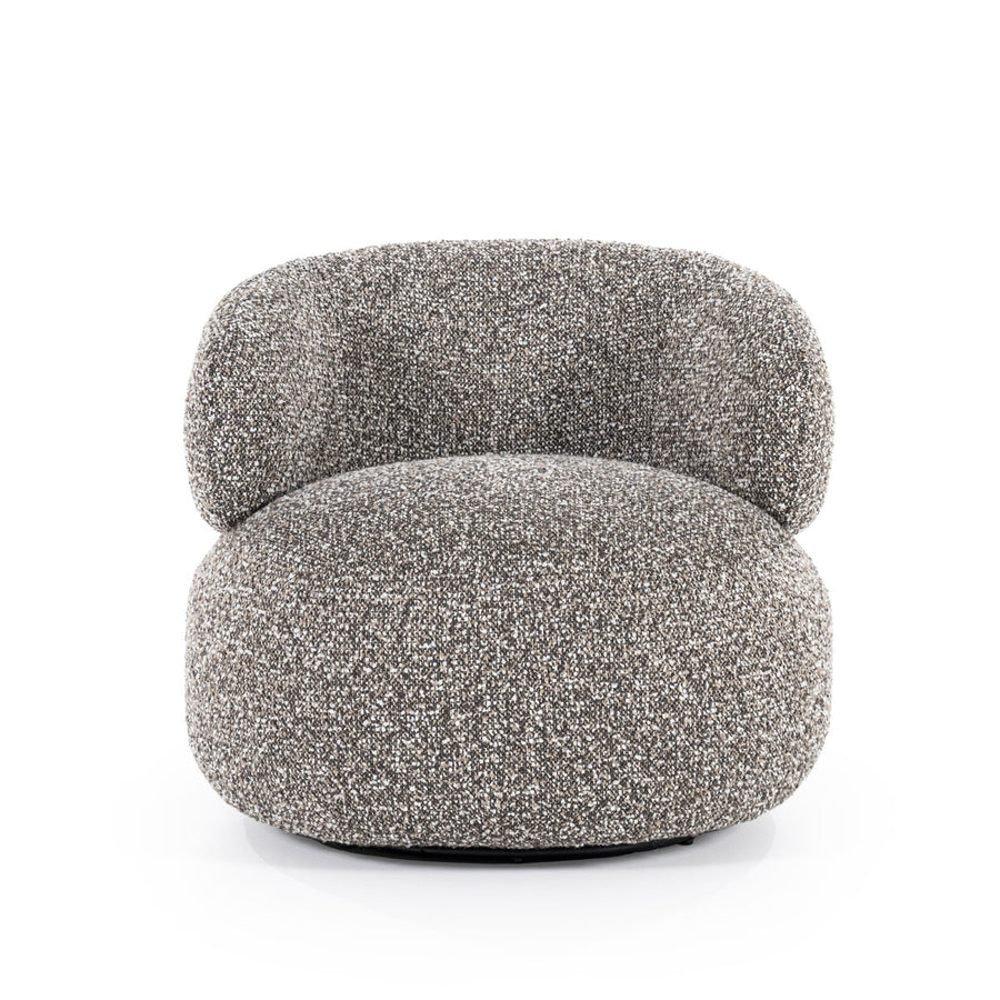 Fauteuil Maeve – stof & metaal taupe maywood