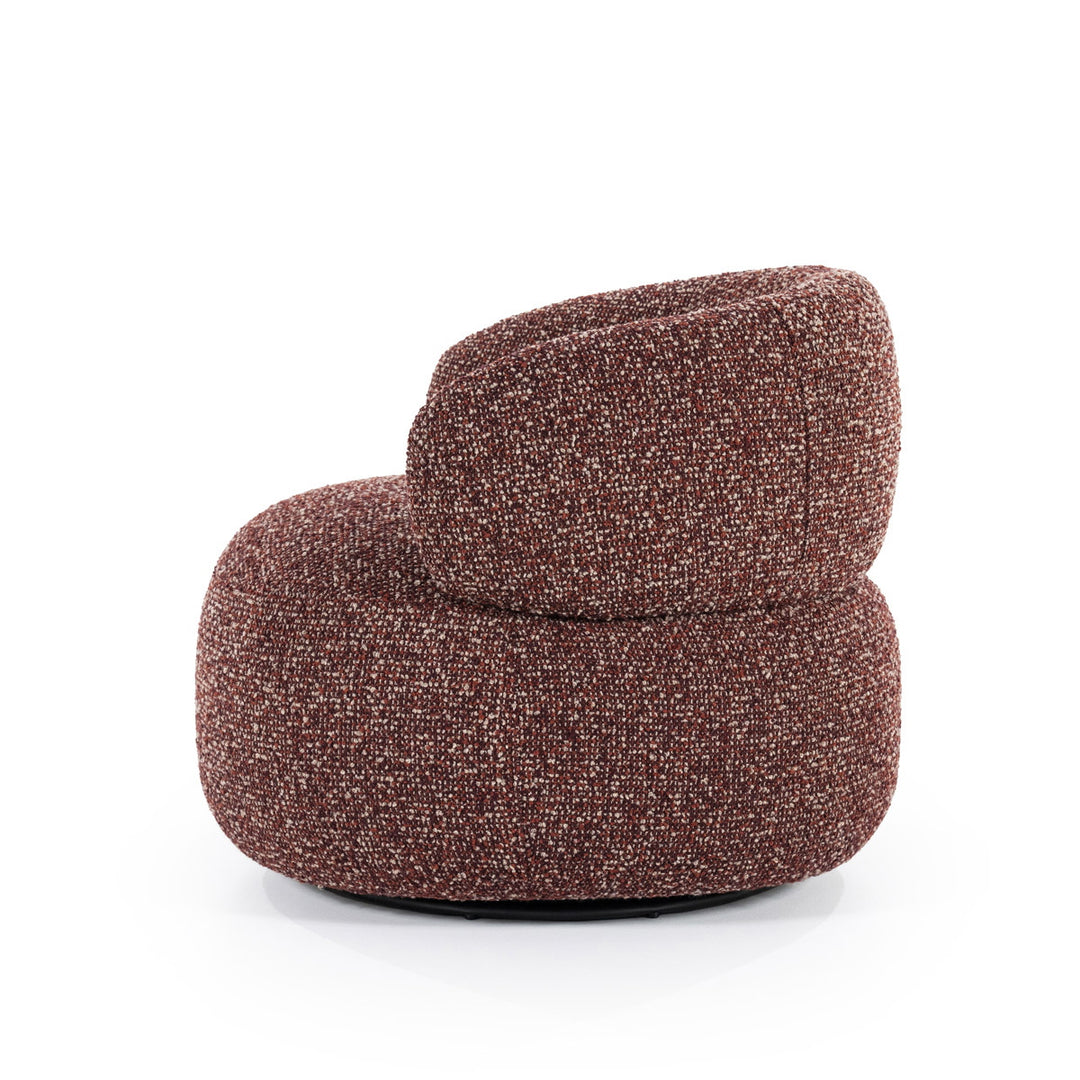 Fauteuil Maeve – stof & metaal rood maywood