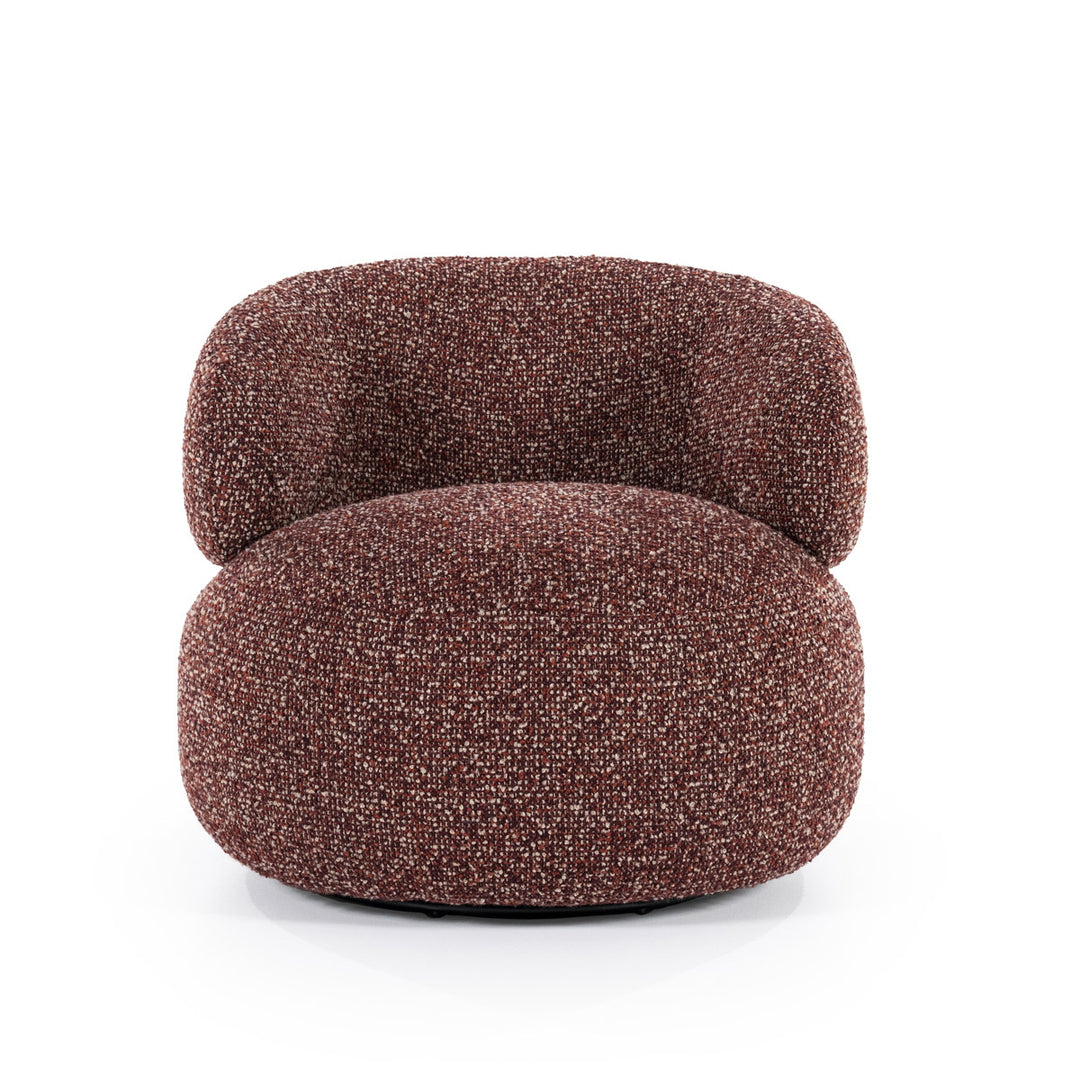 Fauteuil Maeve – stof & metaal rood maywood