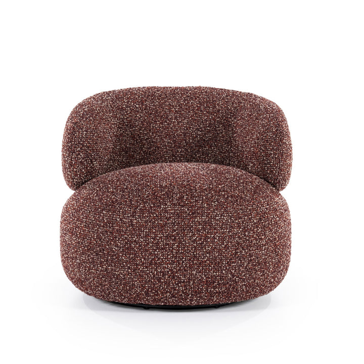 Fauteuil Maeve – stof & metaal rood maywood