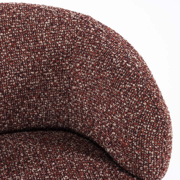 Fauteuil Maeve – stof & metaal rood maywood