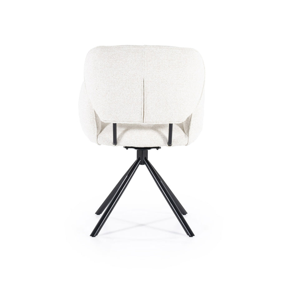 Stoel Rosalin – stof & metaal beige moon