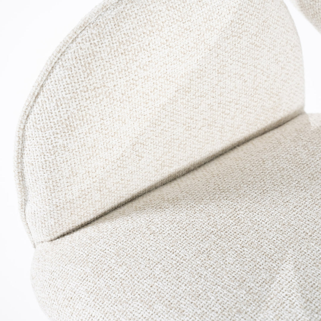 Stoel Rosalin – stof & metaal beige moon