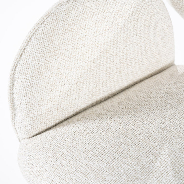Stoel Rosalin – stof & metaal beige moon