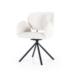 Stoel Rosalin – stof & metaal beige moon