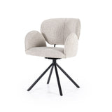 Stoel Rosalin – stof & metaal taupe moon