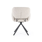 Stoel Rosalin – stof & metaal taupe moon