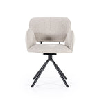 Stoel Rosalin – stof & metaal taupe moon