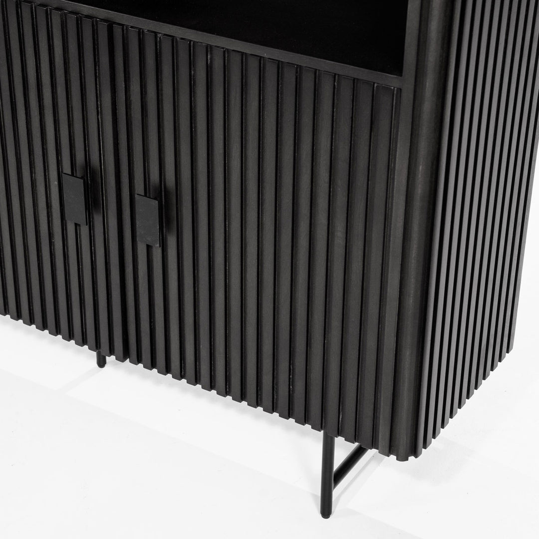 Wandkast Remi – mangohout zwart