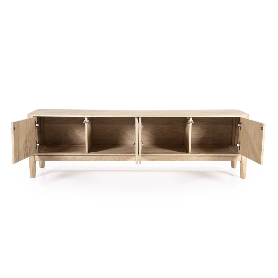 TV-meubel Harvey – eikenhout & veneer naturel 4 deuren