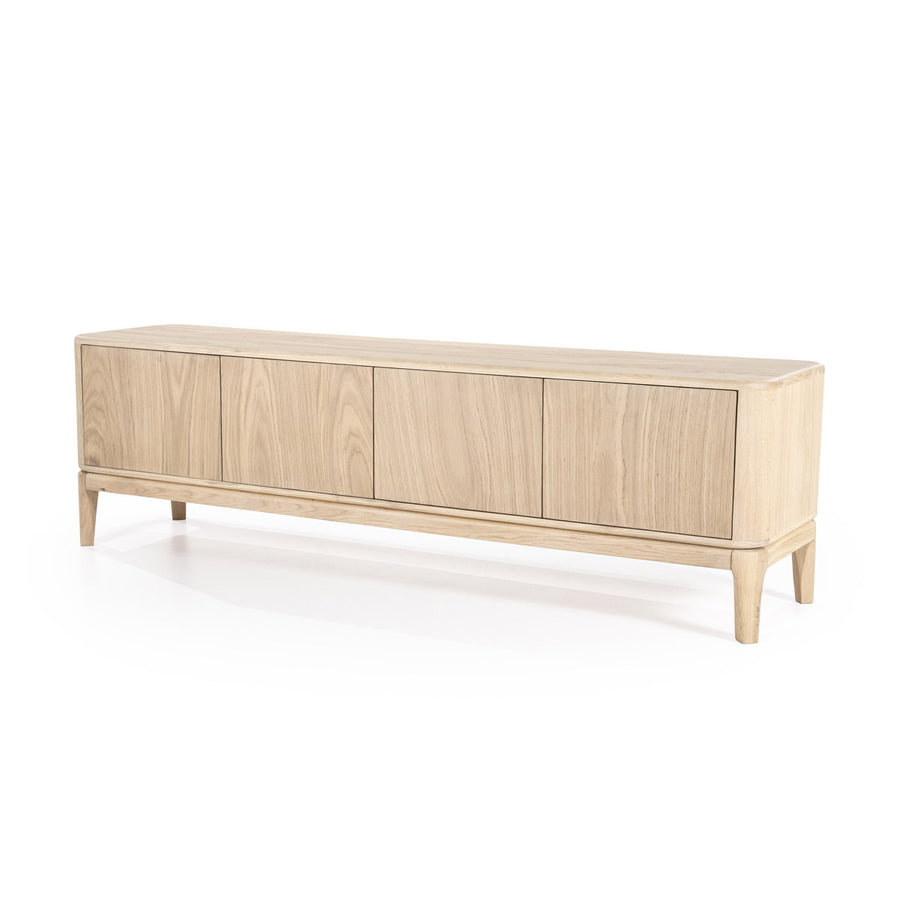TV-meubel Harvey – eikenhout & veneer naturel 4 deuren