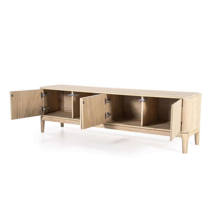 TV-meubel Harvey – eikenhout & veneer naturel 4 deuren