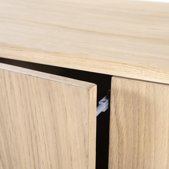 TV-meubel Harvey – eikenhout & veneer naturel 4 deuren