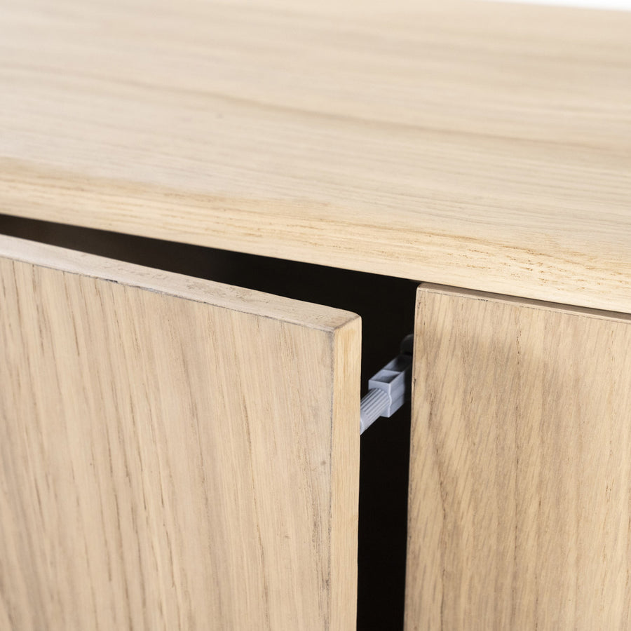 TV-meubel Harvey – eikenhout & veneer naturel 4 deuren