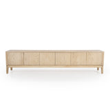 TV-meubel Harvey – eikenhout & veneer naturel 6 deuren