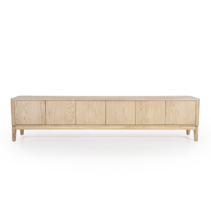 TV-meubel Harvey – eikenhout & veneer naturel 6 deuren