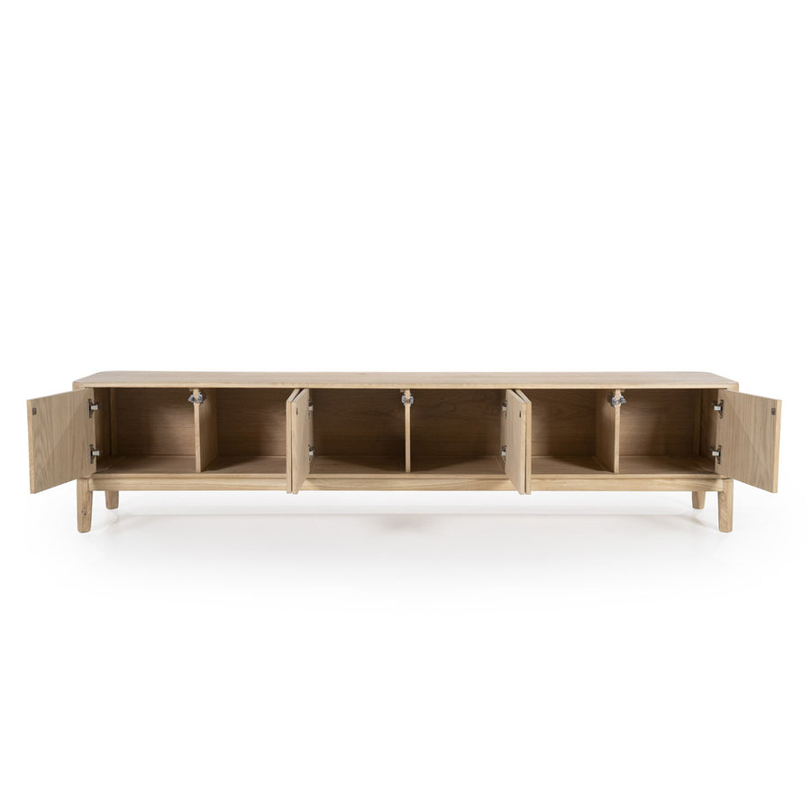 TV-meubel Harvey – eikenhout & veneer naturel 6 deuren