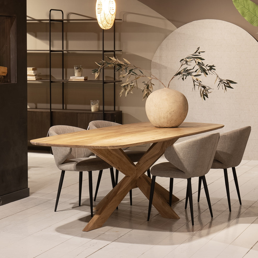 Eettafel Nikki – acaciahout naturel 280x100cm