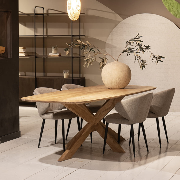 Eettafel Nikki – acaciahout naturel 280x100cm