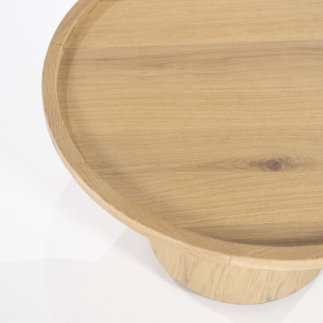 Salontafel Leia – eikenfineer naturel 66x66x39cm
