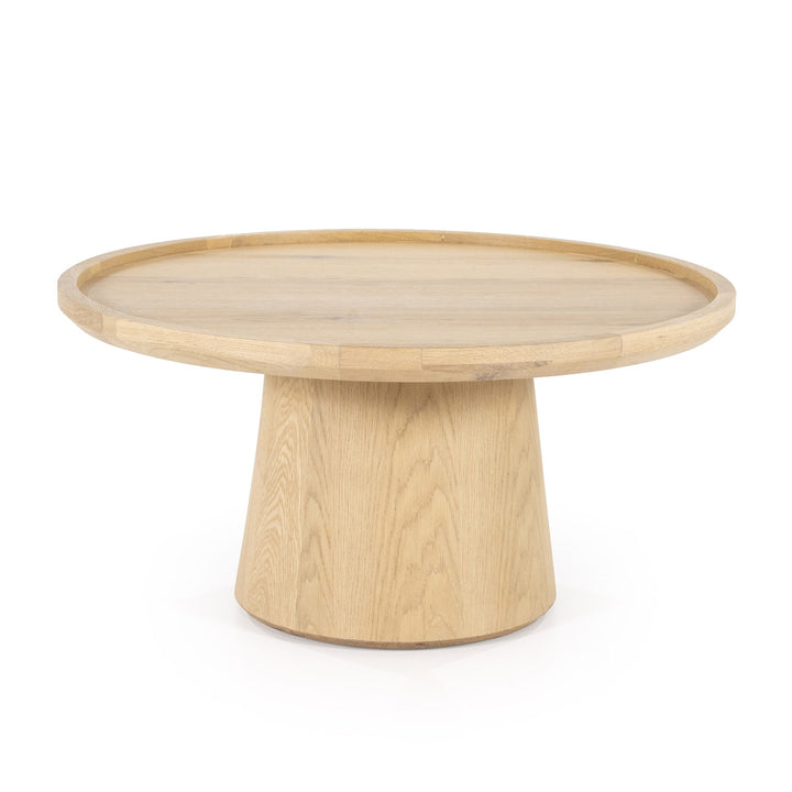 Salontafel Leia – eikenfineer naturel 80x80x32cm