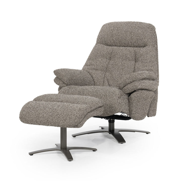 Fauteuil Caleb – stof & ijzer taupe salerno