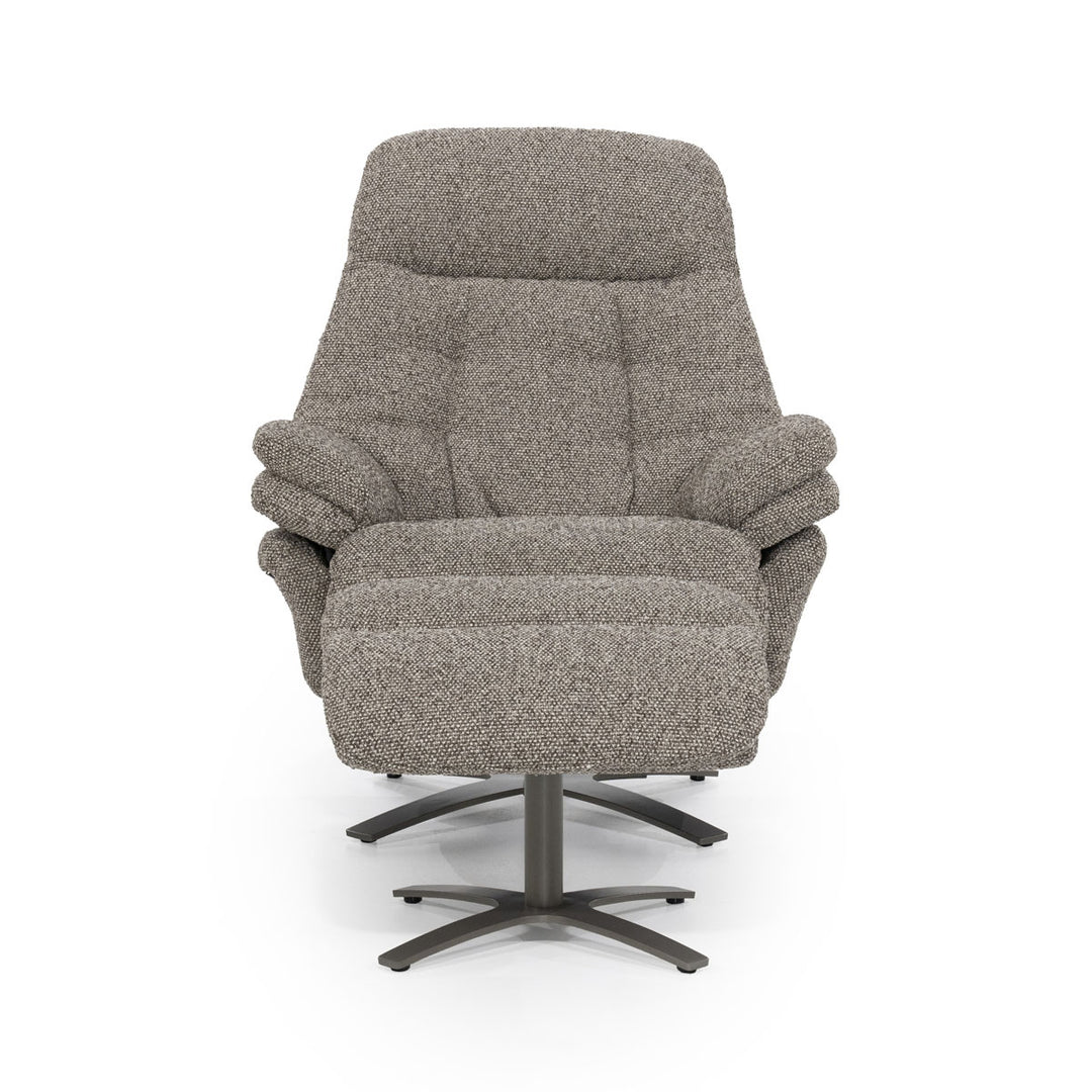 Fauteuil Caleb – stof & ijzer taupe salerno