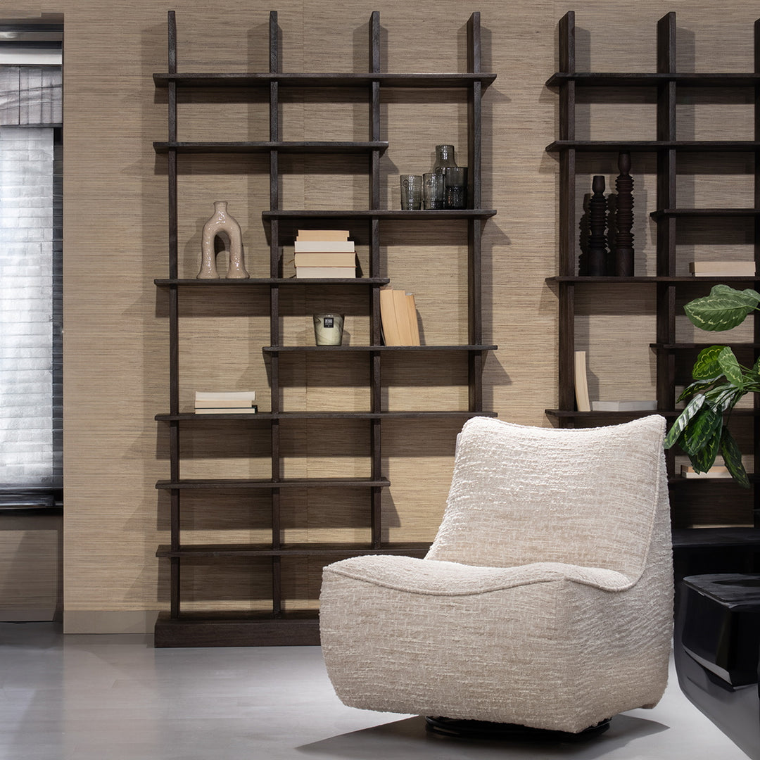 Fauteuil Loys – stof, hout & metaal beige barkley