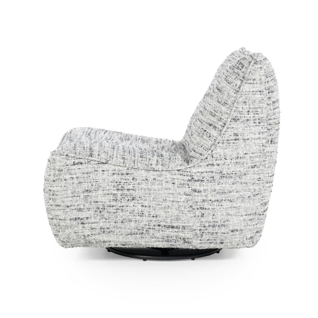Fauteuil Loys – stof, hout & metaal grijs barkley