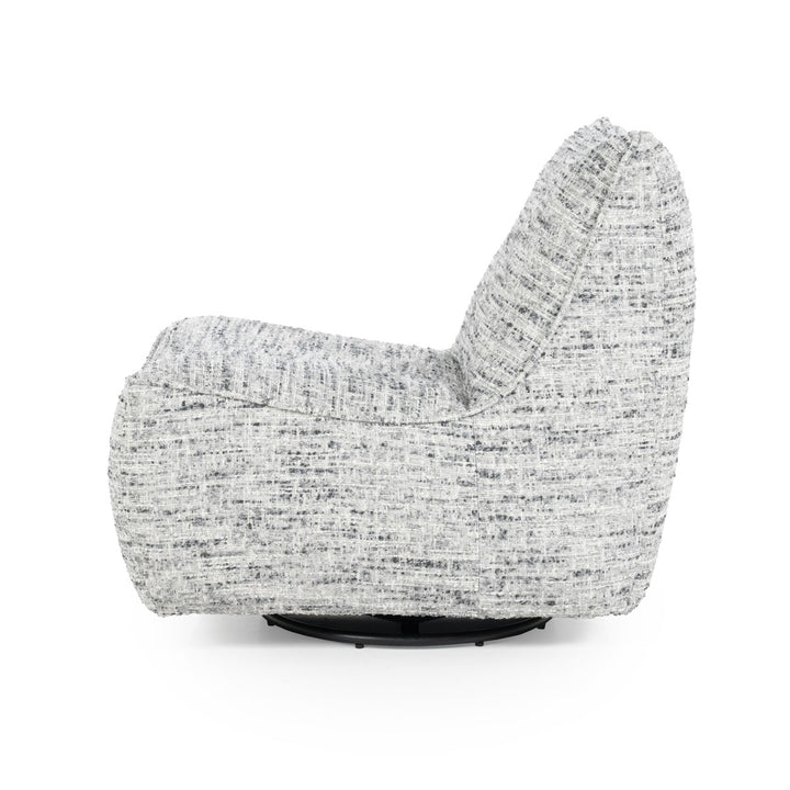 Fauteuil Loys – stof, hout & metaal grijs barkley