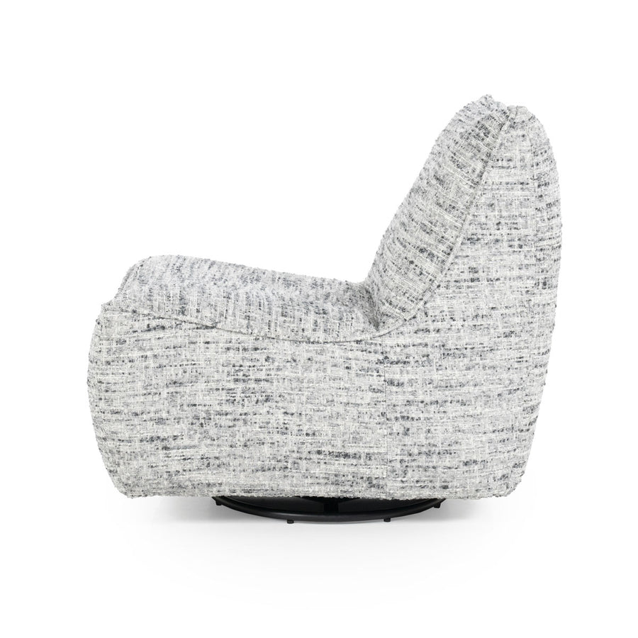 Fauteuil Loys – stof, hout & metaal grijs barkley