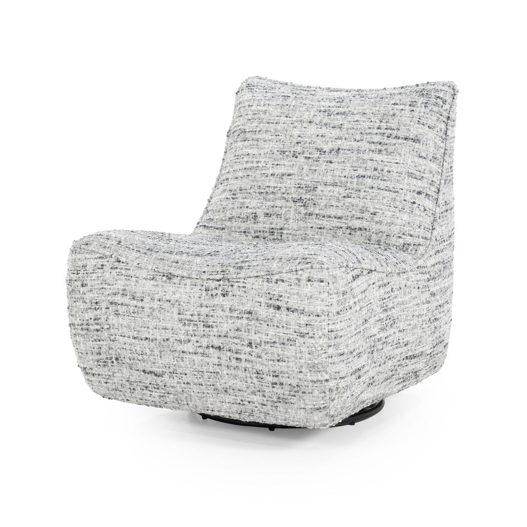 Fauteuil Loys – stof, hout & metaal grijs barkley
