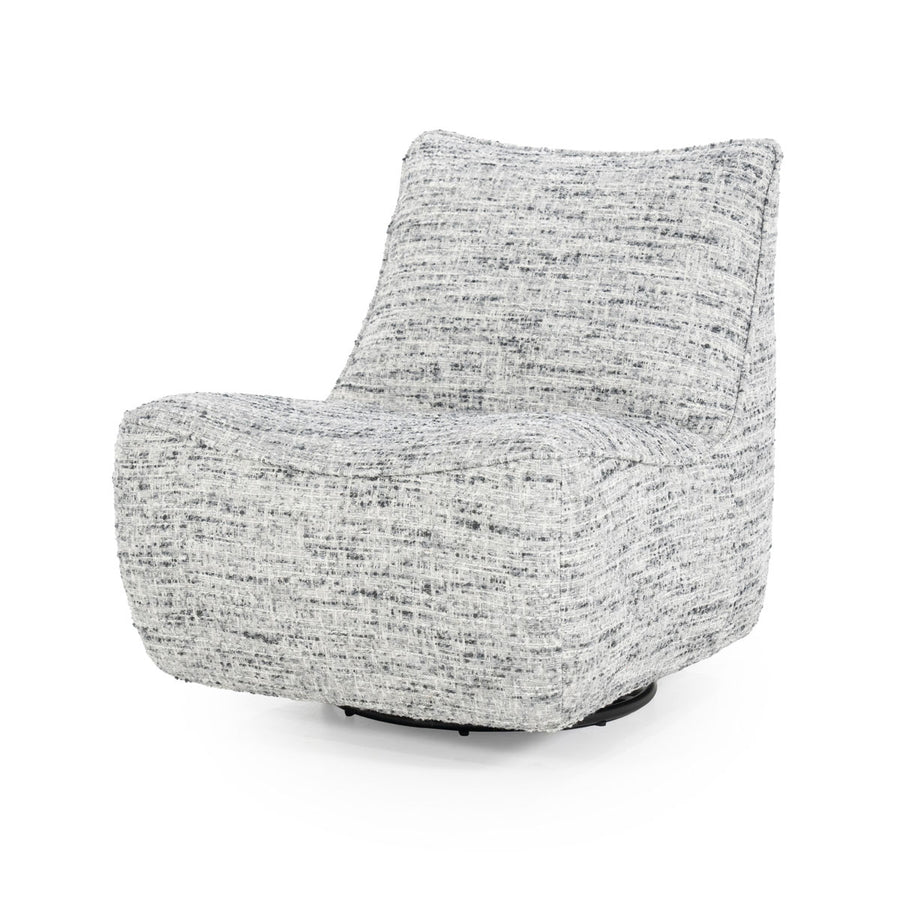 Fauteuil Loys – stof, hout & metaal grijs barkley