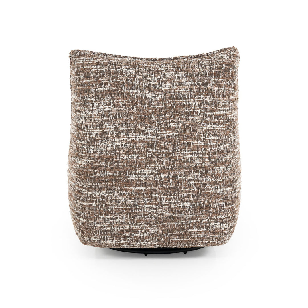 Fauteuil Loys – stof, hout & metaal bruin barkley