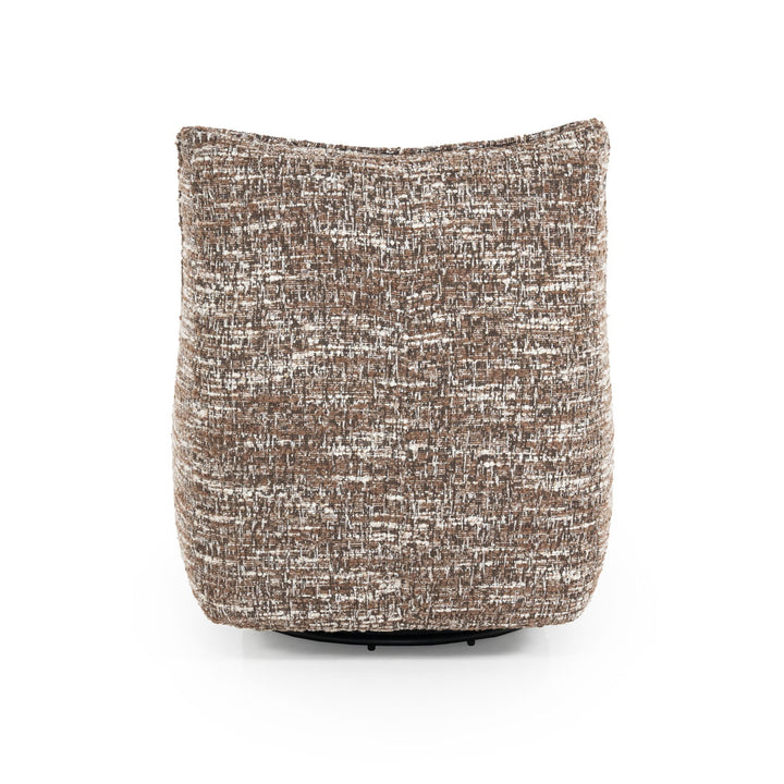 Fauteuil Loys – stof, hout & metaal bruin barkley