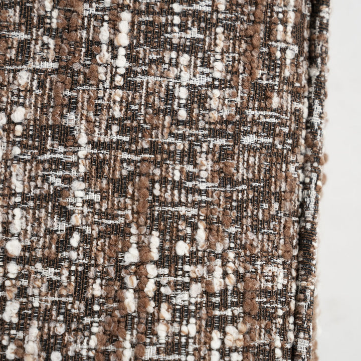 Fauteuil Loys – stof, hout & metaal bruin barkley
