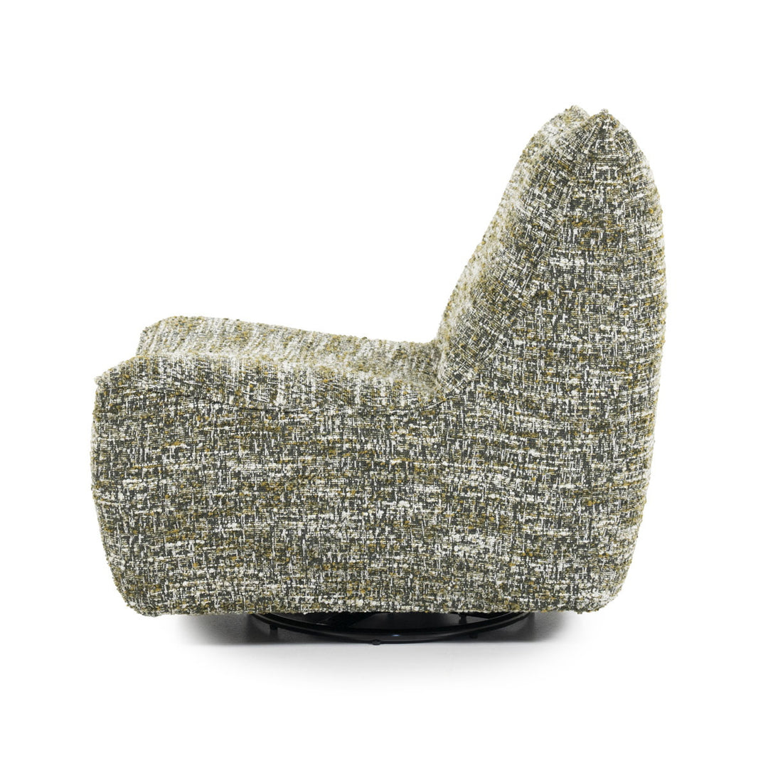 Fauteuil Loys – stof, hout & metaal groen barkley