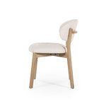 Stoel Mikky – stof & eikenhout naturel beige moon