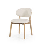 Stoel Mikky – stof & eikenhout naturel beige moon