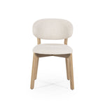 Stoel Mikky – stof & eikenhout naturel beige moon