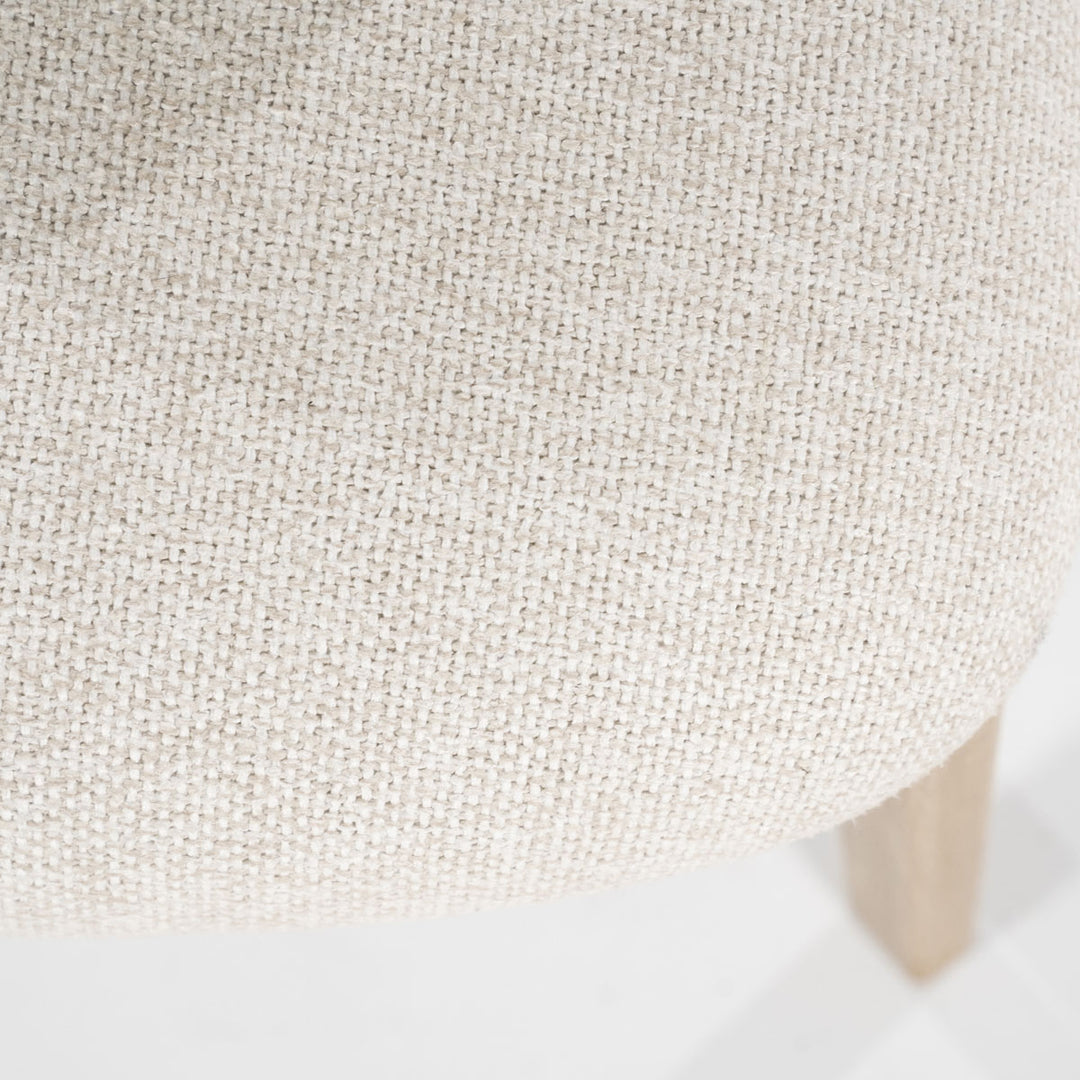 Stoel Mikky – stof & eikenhout naturel beige moon