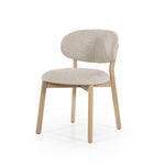 Stoel Mikky – stof & eikenhout naturel taupe moon