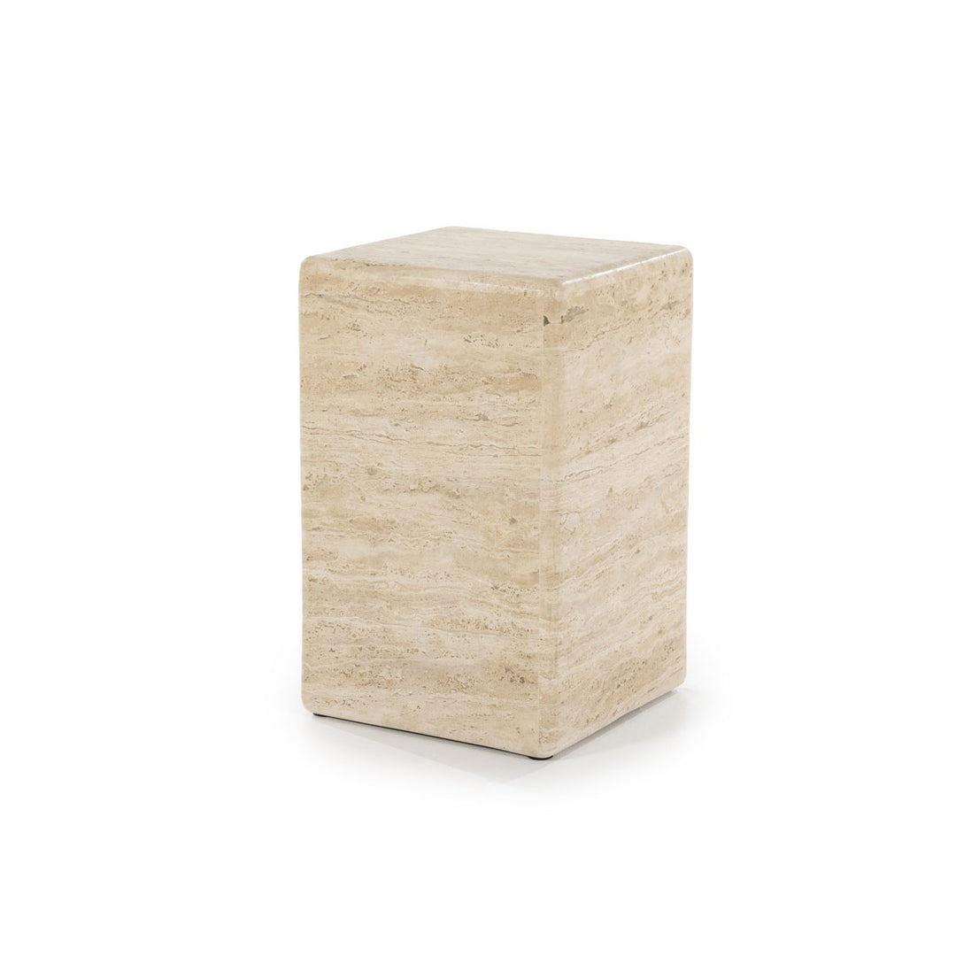Bijzettafel Donta – travertin bruin