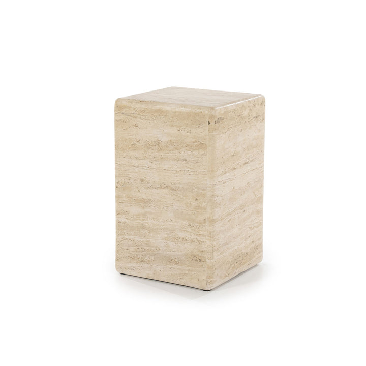 Bijzettafel Donta – travertin bruin
